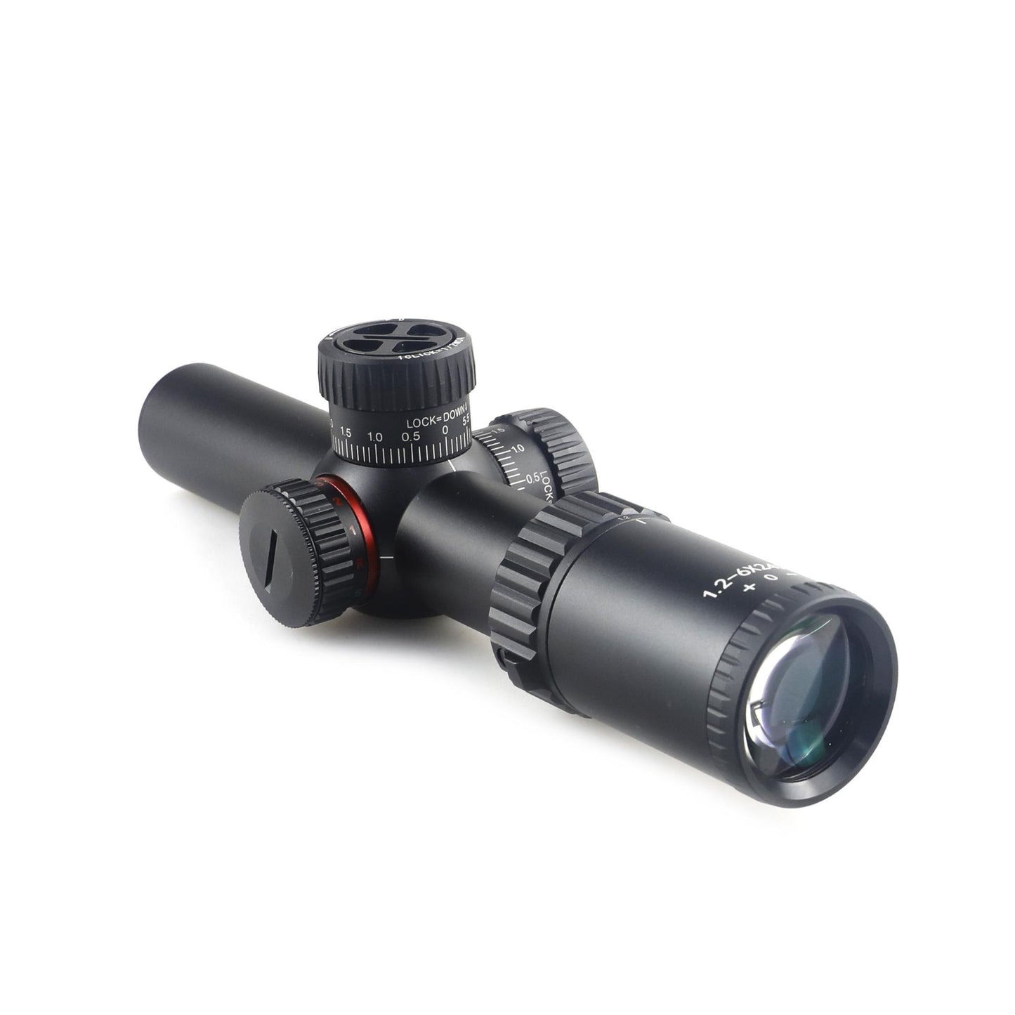 McJ Optics 1.2-6X24IR-SFP Tactical Rifle Scope - Adjustable Magnification, Wide FOV
