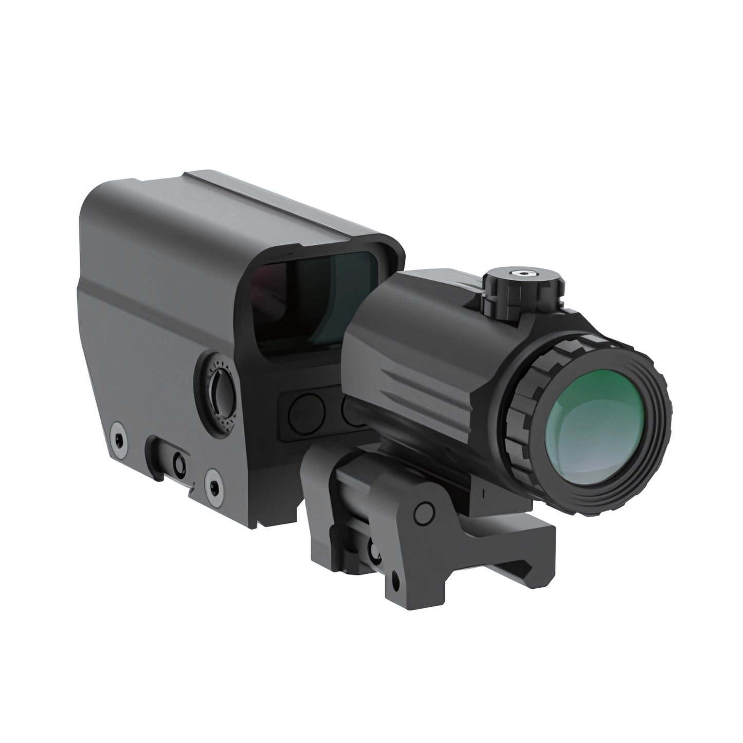McJ Optics HUQ124TR+ - 1x33x24 2 MOA Tactical Red Dot Sight – 10 Brightness Settings, Multi-Coated Lens