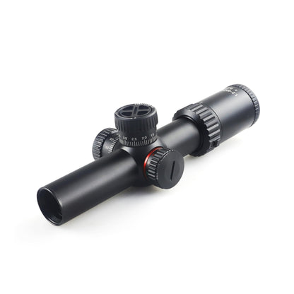 McJ Optics 1.2-6X24IR-SFP Tactical Rifle Scope - Adjustable Magnification, Wide FOV
