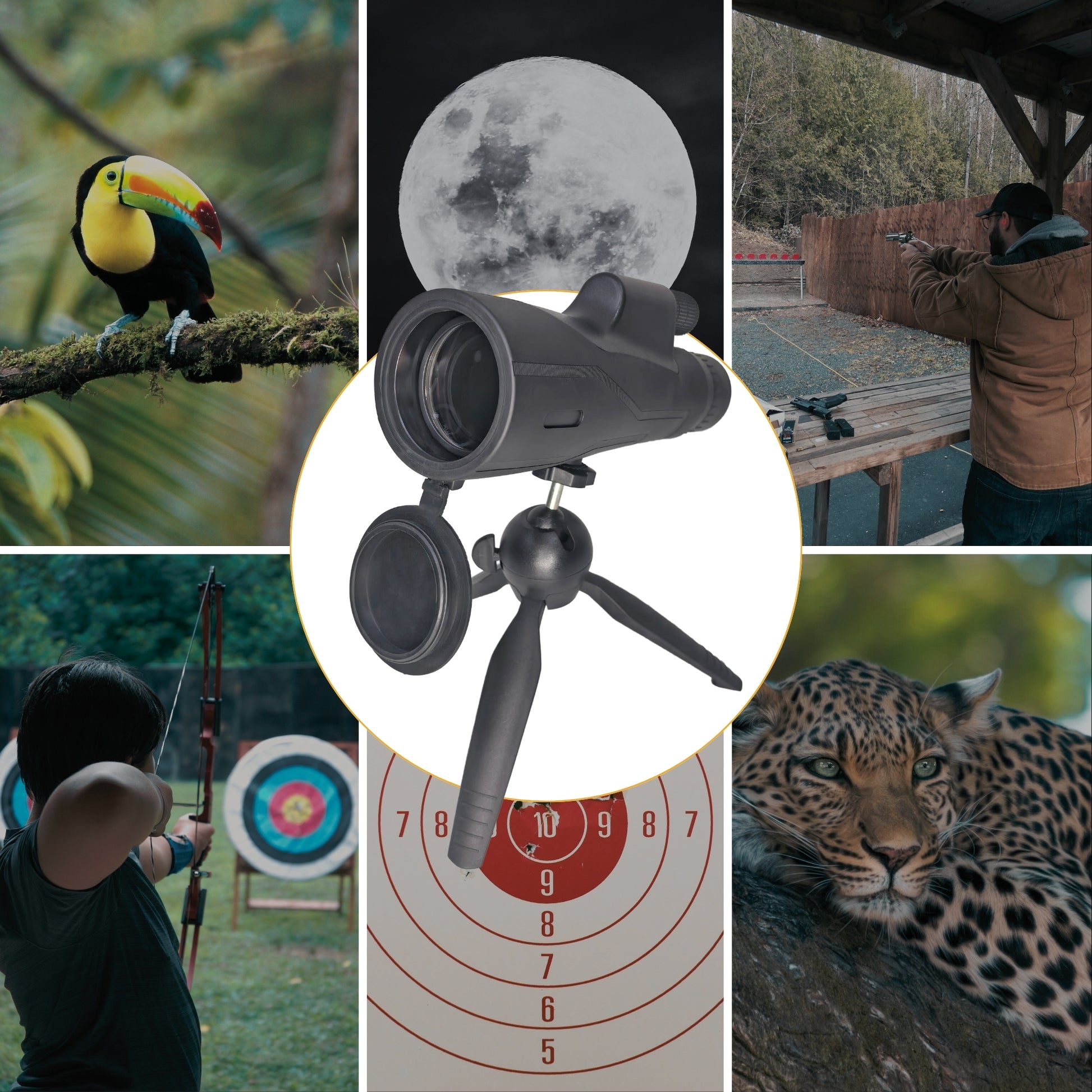 Wide 5.4° Field of View Captured Through Lenses