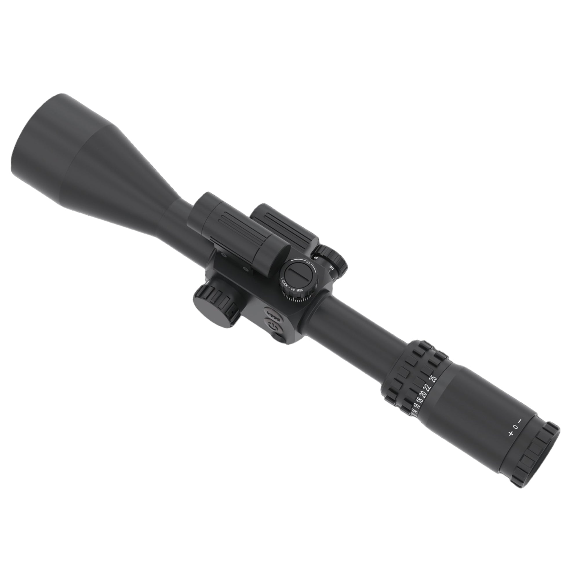 McJ Optics laser rangefinder lens detail