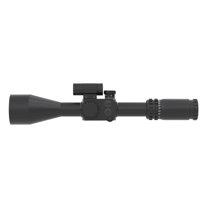 Side view of McJ Optics 5-25x56 with adjustment knobs