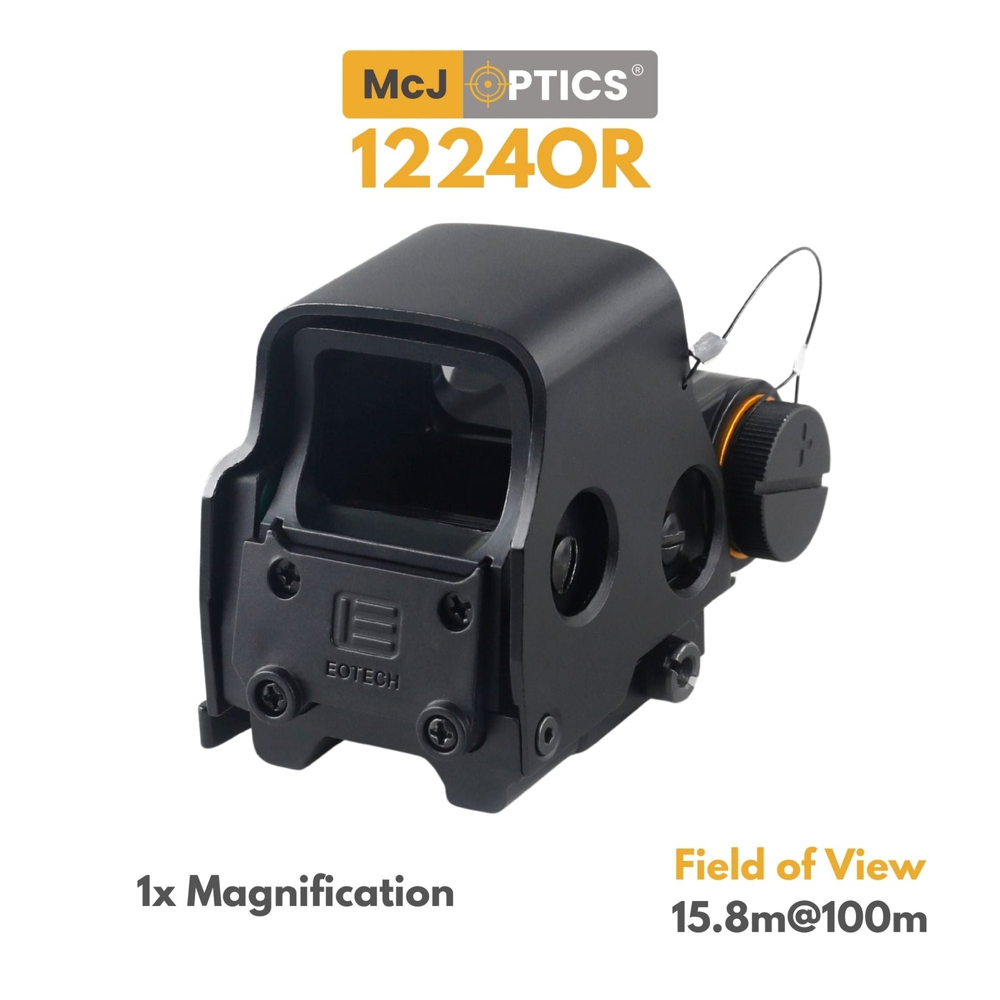 McJ Optics Red Dot – Button Brightness Control Close-Up