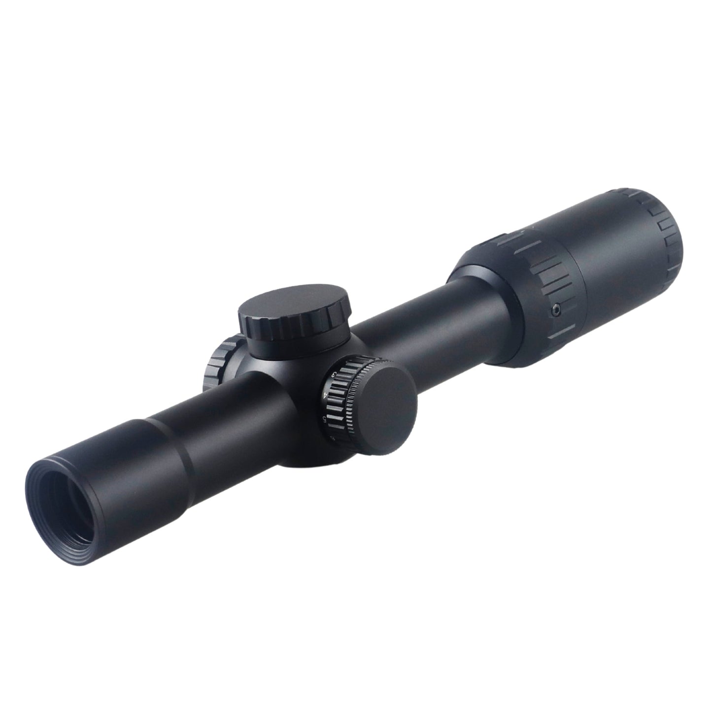 McJ Optics 1-12X24IR-SFP Tactical  Scope – Front View