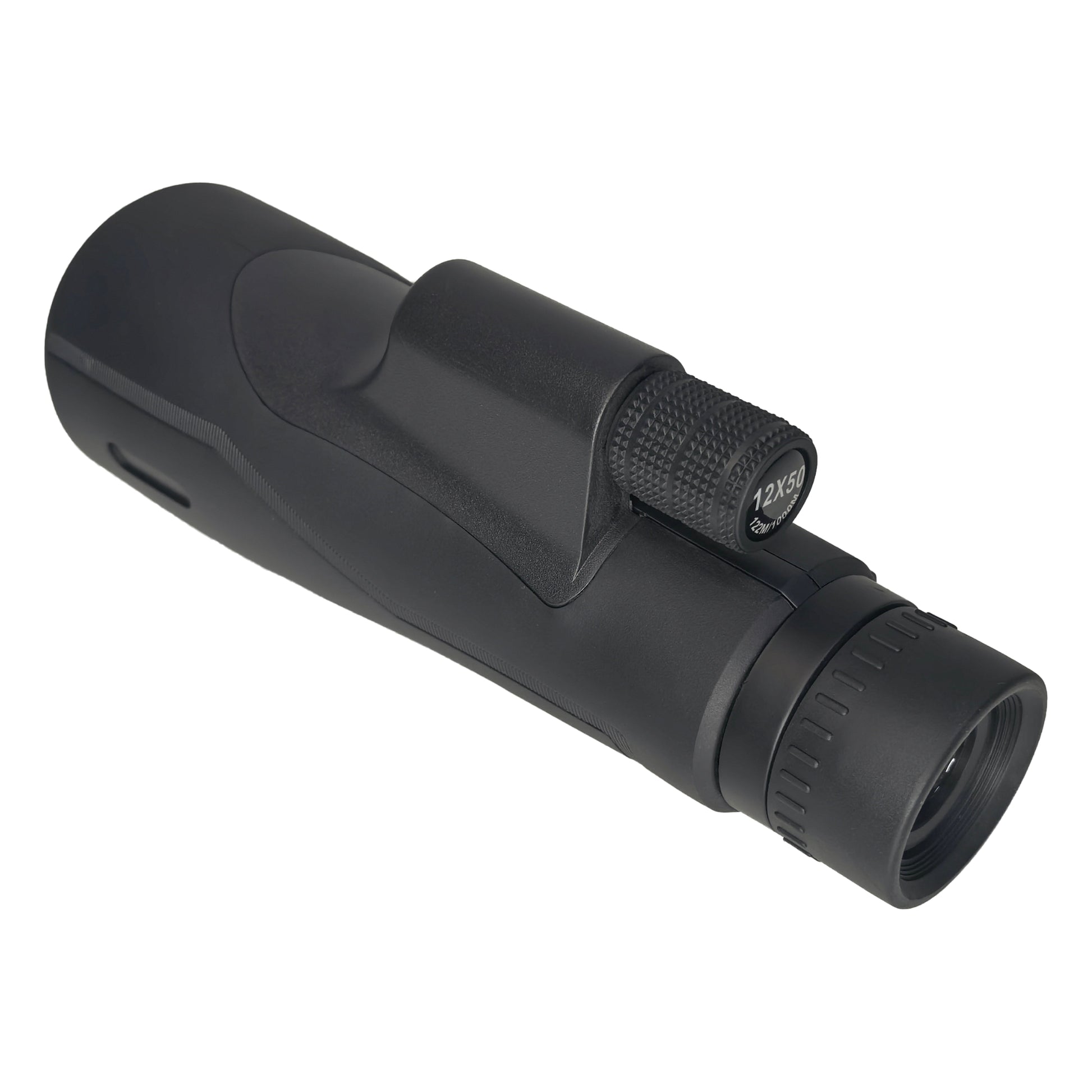 Side View of McJ 12x50 Binoculars with Textured Grip