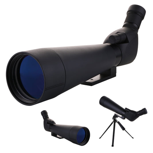 McJ 20-60x80 Spotting Scope with Independent Focus and HD Blue Film